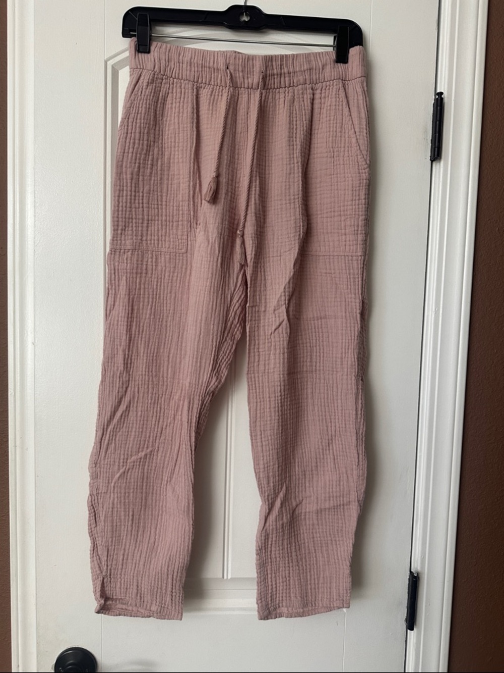 Madewell Mauve Pink Gauze Drawstring Pants